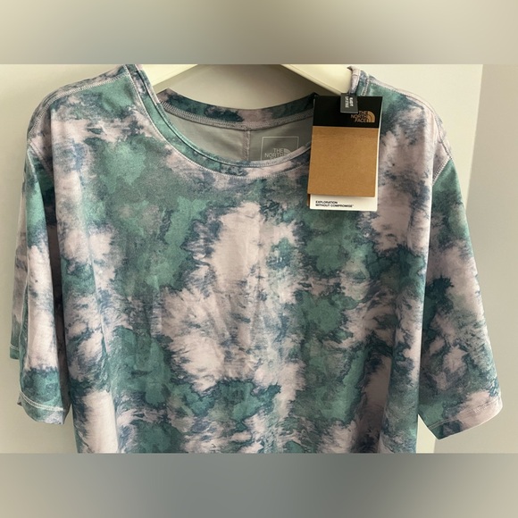 The North Face Flash-Dry Watercolor Print Short-Sleeve Relaxed Fit Active Top 2X - Picture 3 of 15